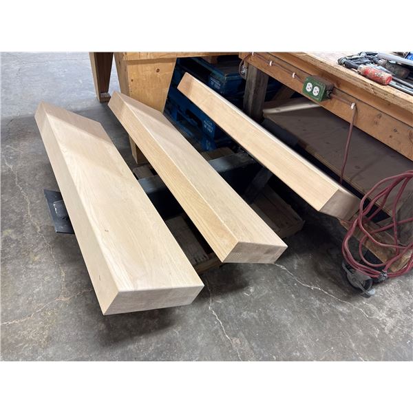 Three Wooden Stair way on metal frame