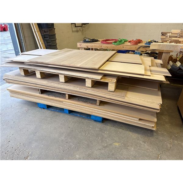 PALLET LOT –  asst, hardwood & plywood sheet stock