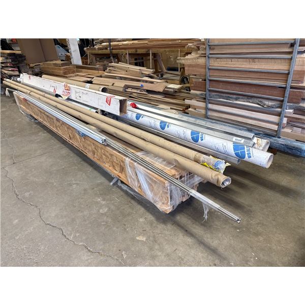 PALLET LOT –  Aluminum and Steel Tubes, Stock steel,  etc