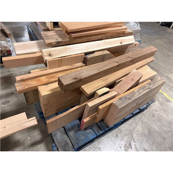 Pallet of Mixed Lumber Including Various Wood Species and Sizes