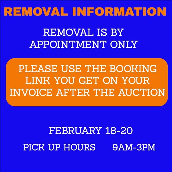 REMOVAL INFORMATION - PLEASE READ