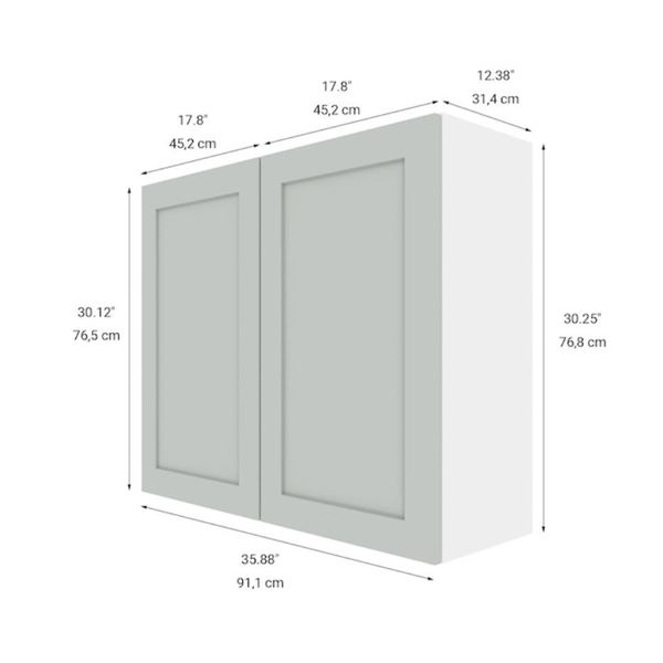 Eklipse RD-HG36-GT Wall Cabinet  36″ 2 Door Angelite