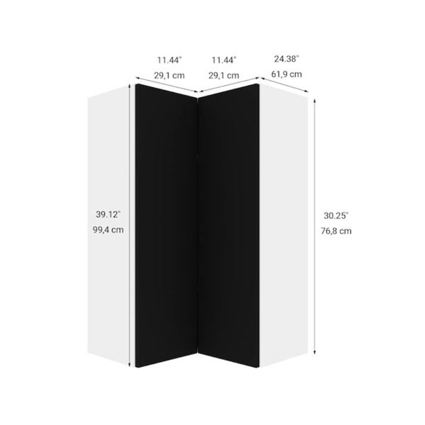 Eklipse RD-HCTG2424-NT 24″Wx39″H Corner Cabinet, Onyx Finish