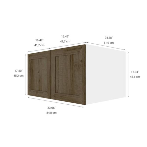 Eklipse RD-HPP33-PC 33″Wx18″H 2 Door Small Wall Cabinet, Ruby Finish