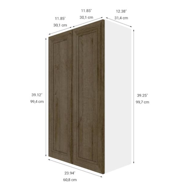 Eklipse RD-HTG24-PC 24″Wx39″H 2 Door Wall Cabinet, Ruby Finish