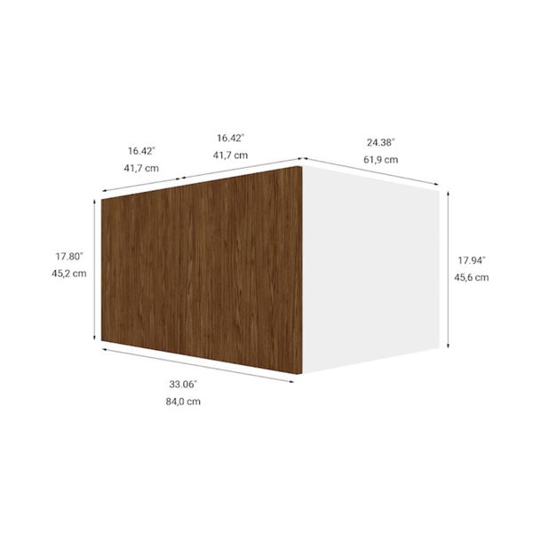 Eklipse RD-HPP33-FE 33″Wx18″H 2 Door Upper Cabinet, Saphir Finish
