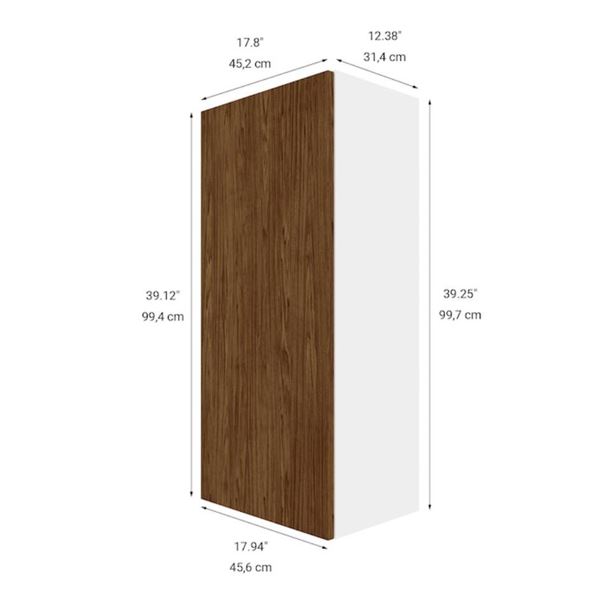 Eklipse RD-HTG18-FE Wall Cabinet 18in x 39in, 1 Door, Saphir