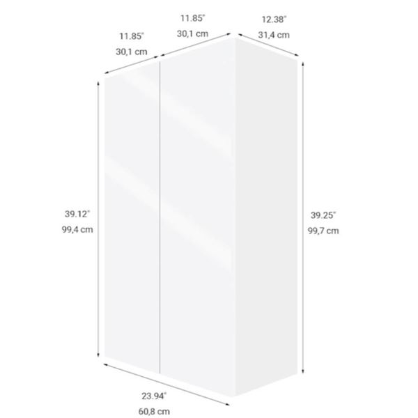 Eklipse RD-HTG24-RI 24″Wx39″H 2 Door Wall Cabinet, Topaz