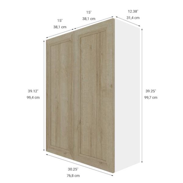 Eklipse RD-HTG30-PN 30″Wx39″H 2 Door Wall Cabinet, Coral