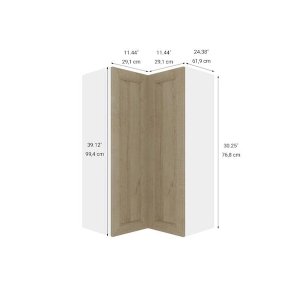 Eklipse RD-HCTG2424-PN Corner Wall Unit Cabinet, Coral