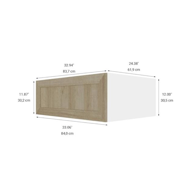 Eklipse RD-HTP3312-PN 33″Wx12″H 1 Door Wall Fridge Cabinet, Coral