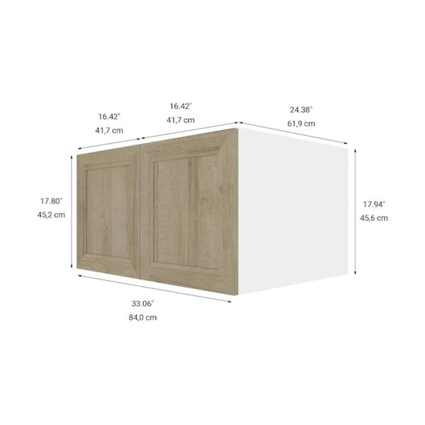 Eklipse RD-HPP33-PN 33″Wx18″H 2 Door Wall Cabinet, Coral