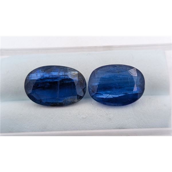 13.27 ct Certified Blue Kyanite gemstone Pair ($10,616 Appraisal)