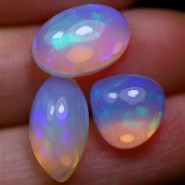 7.3 ct Certified Bright Flash Opal gemstone Parcel ($4,562 Appraisal)