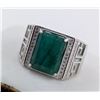 Image 2 : 7.3 ct Certified Silver Emerald gemstone Ring ($10,490 Appraisal)
