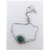 Image 2 : 5.3 ct Certified Silver Emerald gemstone Bracelet ($5,173 Appraisal)