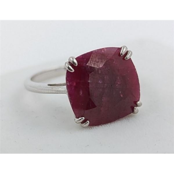 3.6 ct Certified Silver Ruby gemstone Ring ($6,755 Appraisal)