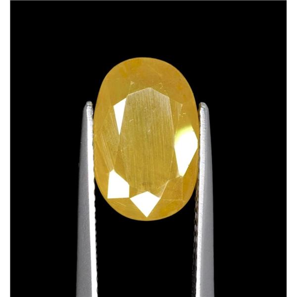 5.65 ct Certified Yellow Sapphire gemstone ($7,712 Appraisal)