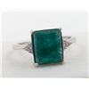Image 1 : 2.8 ct Certified Silver Emerald gemstone Ring ($5,990 Appraisal)