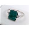 Image 2 : 2.8 ct Certified Silver Emerald gemstone Ring ($5,990 Appraisal)