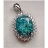 Image 2 : 4.9 ct Certified Silver Emerald gemstone Pendant ($12,214 Appraisal)