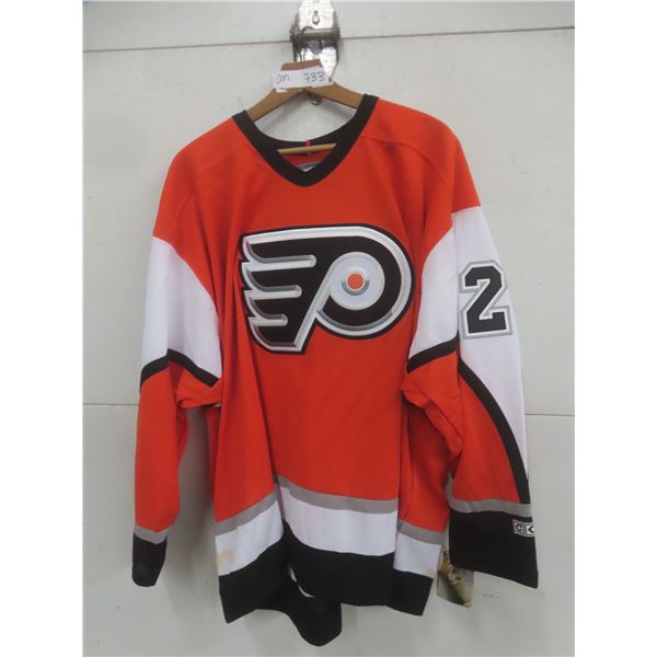 Signed Reggie Leach Philadelphia Flyers Jersey