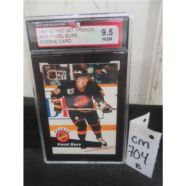 Graded Pavel Bure French Rookie Card