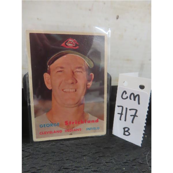 1957 George Strickland Cleveland Indians Card