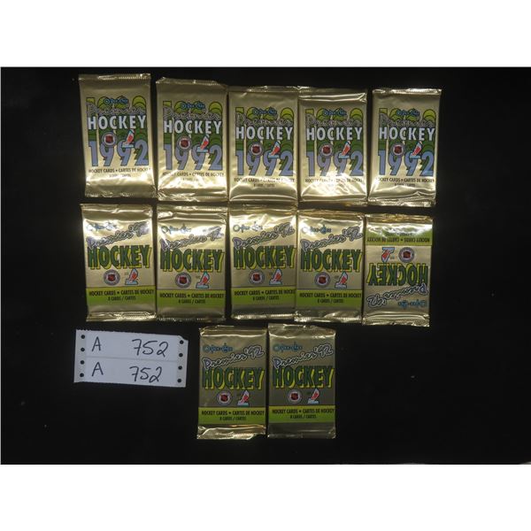 Twelve 1992 O-Pee-Chee Premier Hockey Card Packs