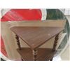 Image 2 : Dark Wood Curio Shelf With Turned Spindle Posts, 54" x 22" x 11 1/2"