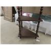 Image 4 : Dark Wood Curio Shelf With Turned Spindle Posts, 54" x 22" x 11 1/2"