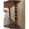 Image 6 : Dark Wood Curio Shelf With Turned Spindle Posts, 54" x 22" x 11 1/2"