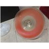 Image 4 : Four Vintage Lamp Shades Including Three Glass and One Plastic