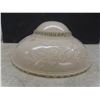 Image 8 : Four Vintage Lamp Shades Including Three Glass and One Plastic