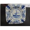 Image 5 : Nine-Piece Vintage Delft Blue Ceramic Plate Set With Windmill and Goldray Motifs