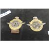Image 1 : Two Manitoba Motor League CAA Badges, Vintage, 4" x 5"