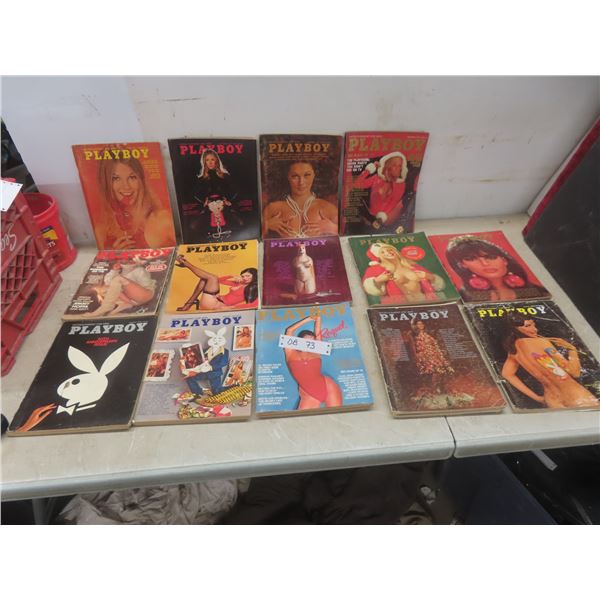 Fourteen Playboy Magazines From the 1960s and 1970s