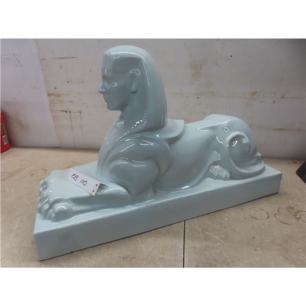 Porcelain Sphinx Figurine Measuring 15" x 24" x 8 1/2"