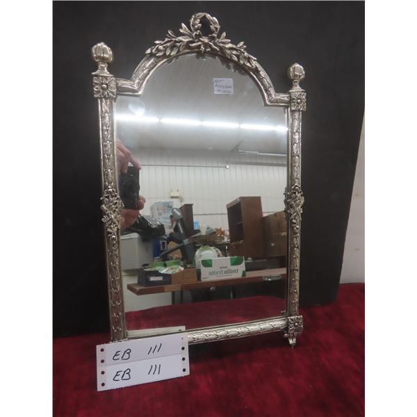 Art Nouveau Mirror With Stand, 17" x 10"