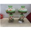 Image 1 : Two Vintage Hurricane Table Lamps, 22 Inches Tall