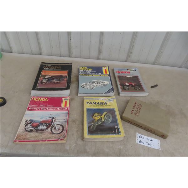 Motorcycle and Car Manuals, Honda, Yamaha, Ford