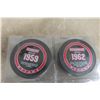 Image 2 : Six Hockey Hall of Fame Pucks With Names and Years of Induction