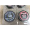 Image 3 : Six Hockey Hall of Fame Pucks With Names and Years of Induction