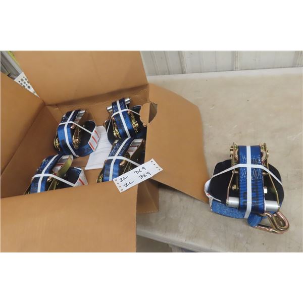 New Five Ratchet Load Straps 3,333 lb