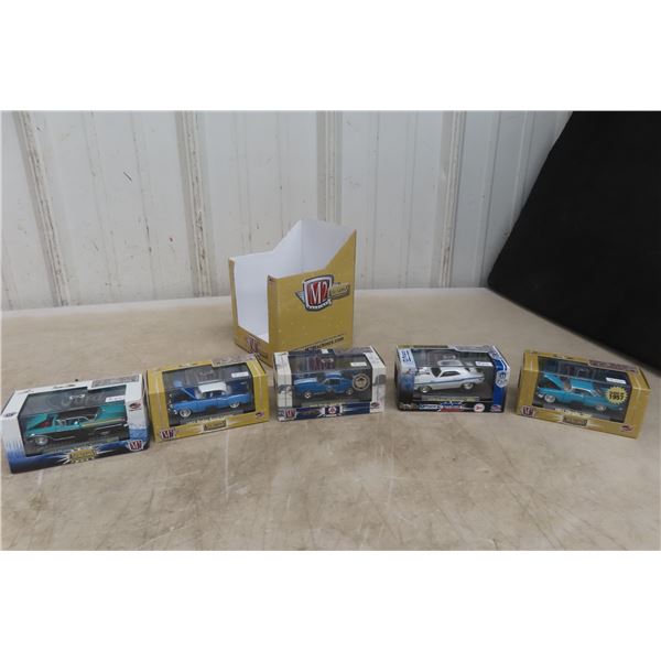 5x M2 Die Cast Cars in Box, 1/64 Scale