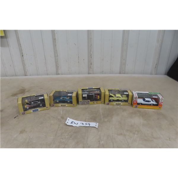 5x M2 Die Cast Cars in Box, 1/64 Scale