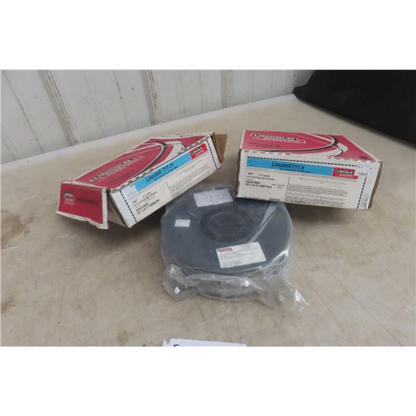 2x New Rolls Lincoln 7IT-11 Self-Shielded Cored Wire, 10 lb Each