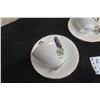 Image 3 : 2 Cups and Saucer H&M Souvenir Bone China, Indented Print