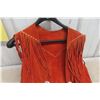 Image 2 : Leather Native Style Single Vest, Size Believed to be Large