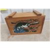 Image 1 : Cabin-Style Wood Chest with Hinged Lid, 10 x 16 x 9 in.